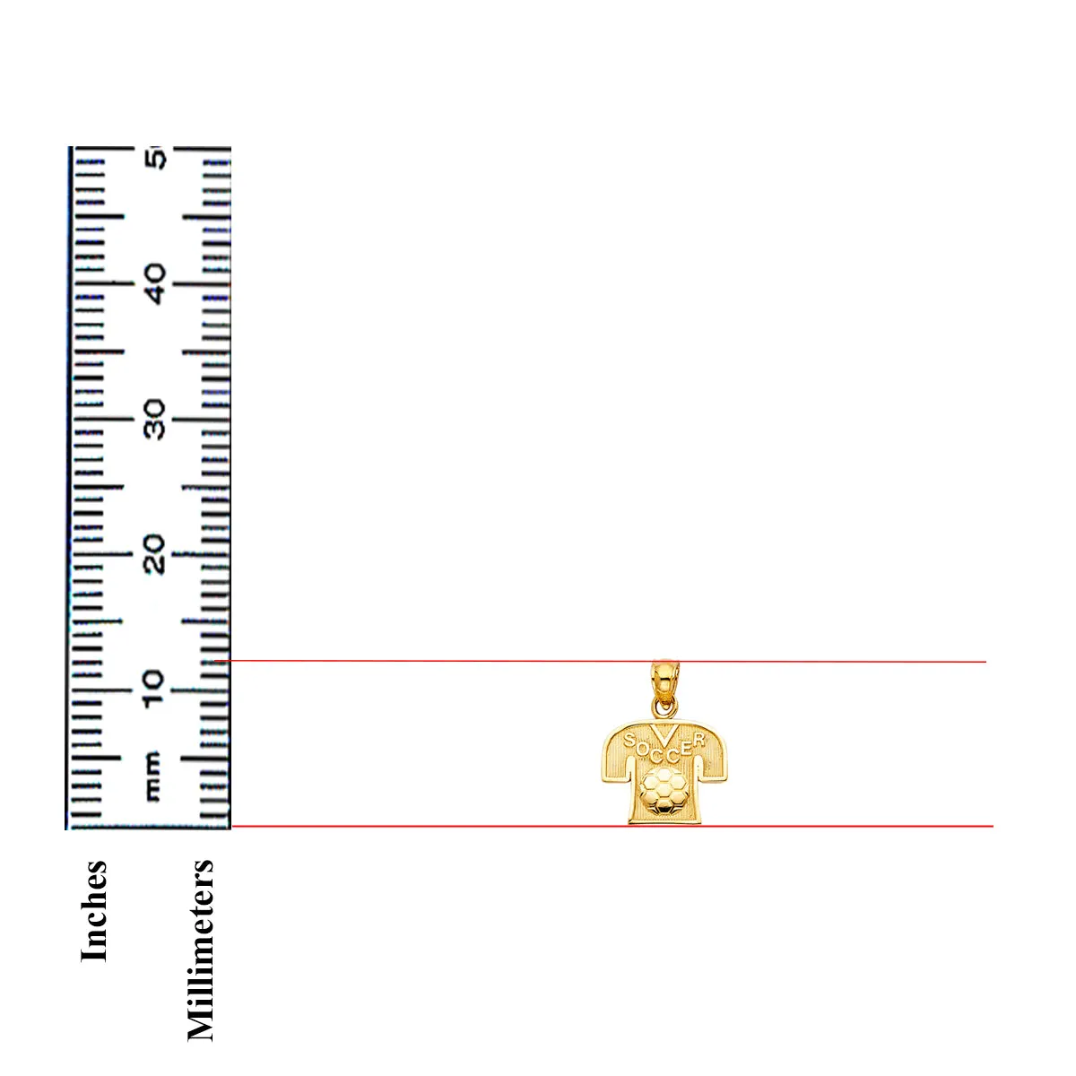 14K Yellow Gold Soccer Jersey Pendant