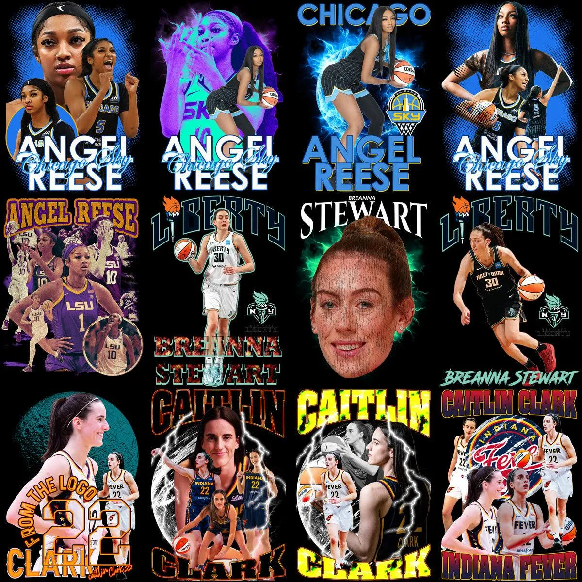30 Women Basketball Players Designs Bundle PNG