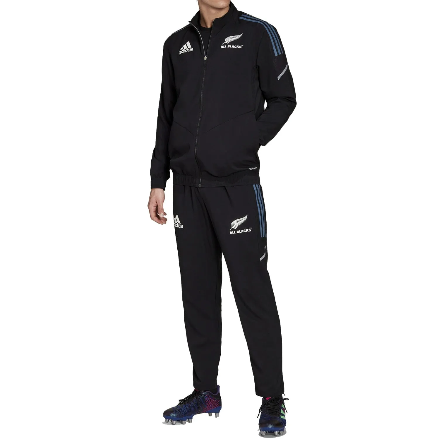 All Blacks black training presentation tracksuit 2022/23 - Adidas
