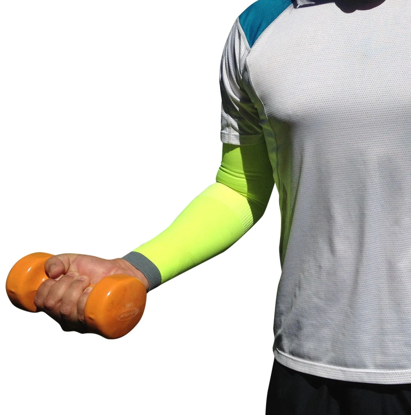Arm Compression Sleeves - Neon Green