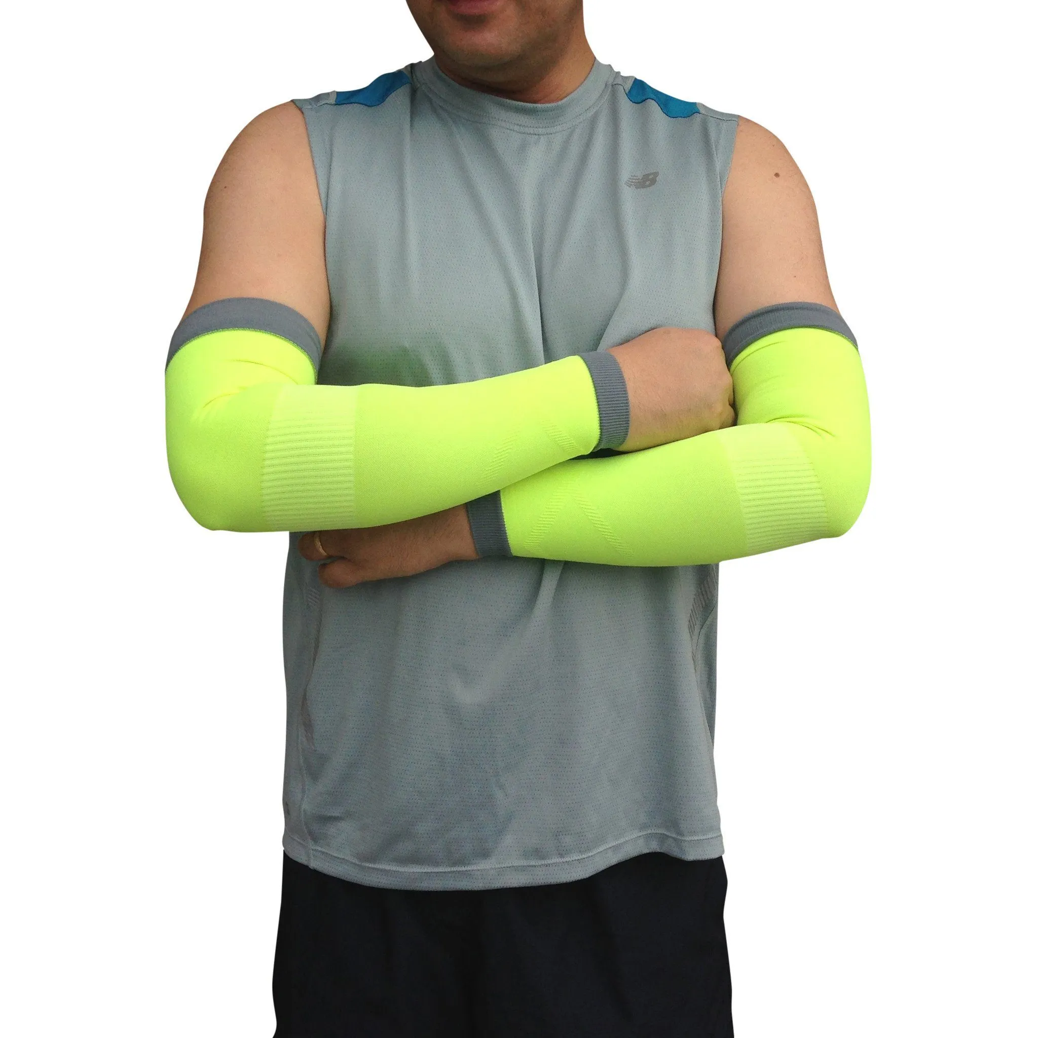 Arm Compression Sleeves - Neon Green