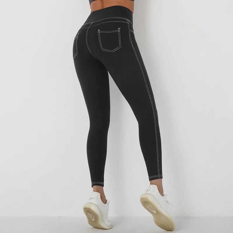 ATHVOTAR Pocket Push Up High Waist Fitness Women Leggings Gym Leggins