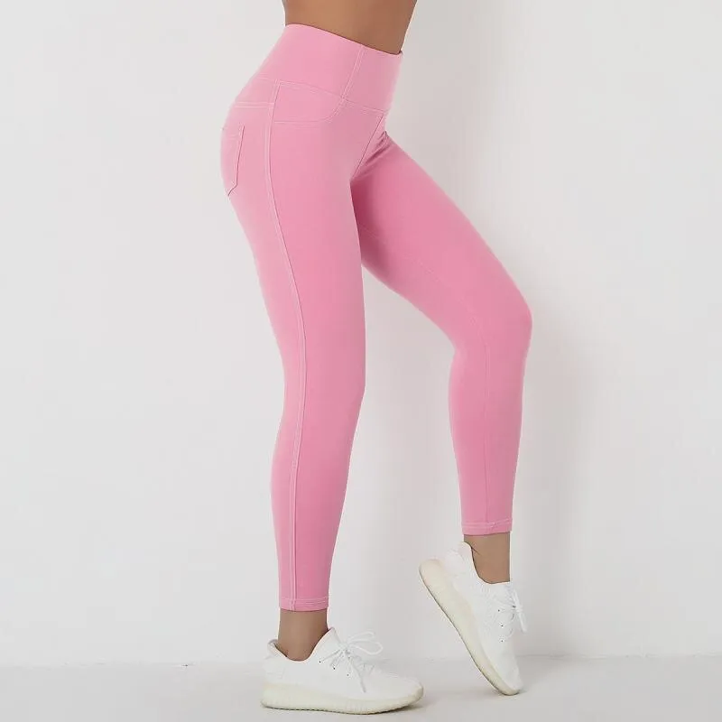 ATHVOTAR Pocket Push Up High Waist Fitness Women Leggings Gym Leggins