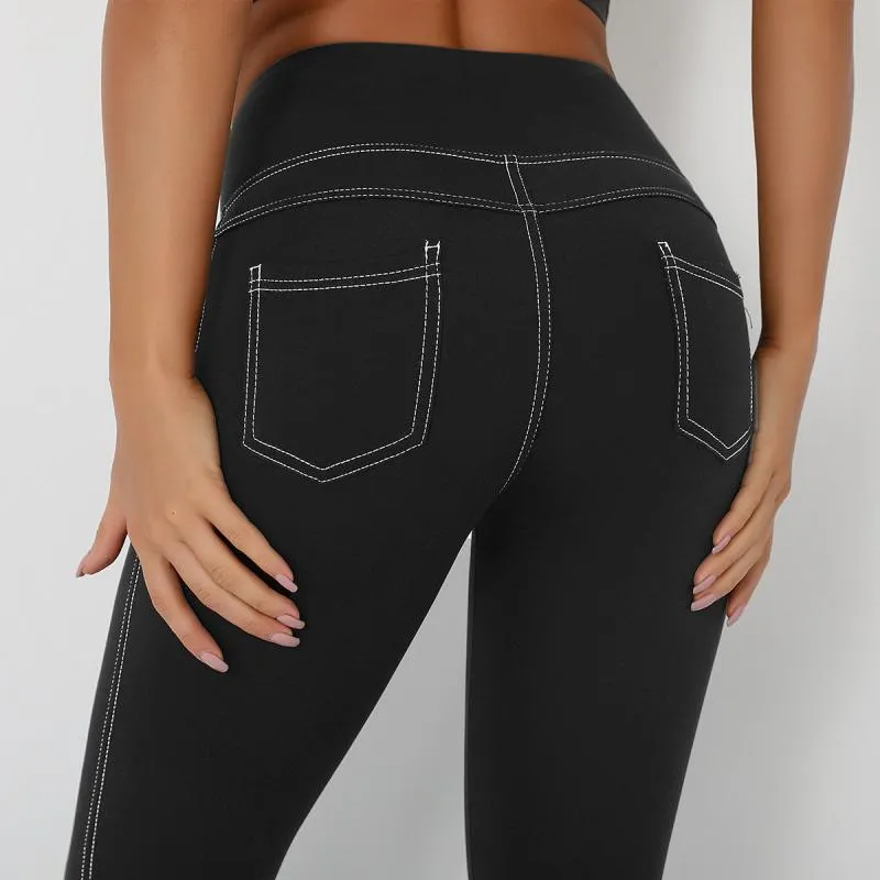 ATHVOTAR Pocket Push Up High Waist Fitness Women Leggings Gym Leggins