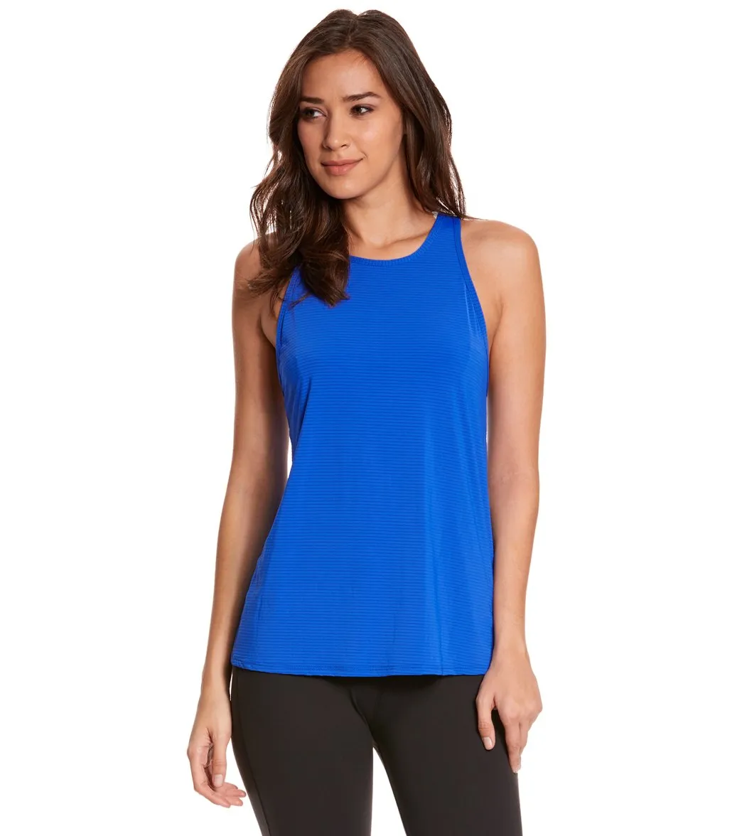 Beyond Yoga Sleek Stripe Waterfall Swing Yoga Tank Top