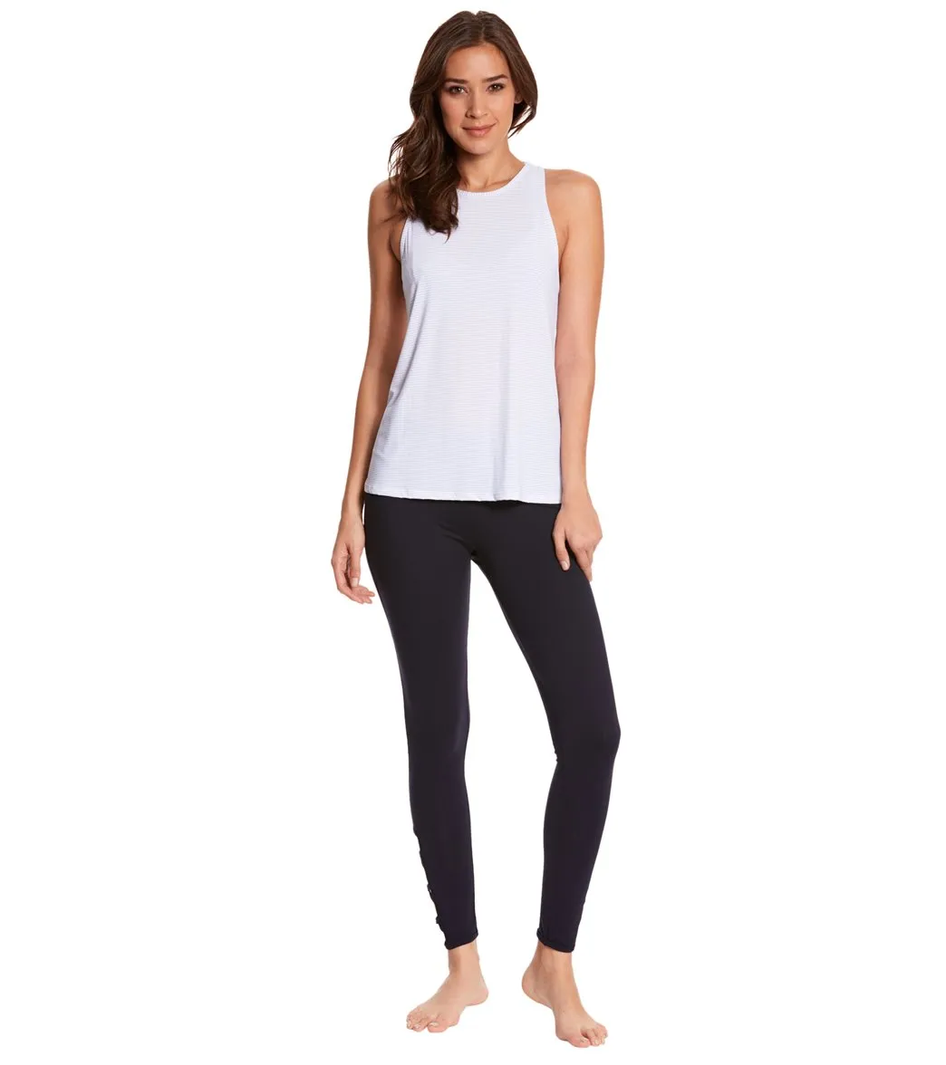 Beyond Yoga Sleek Stripe Waterfall Swing Yoga Tank Top