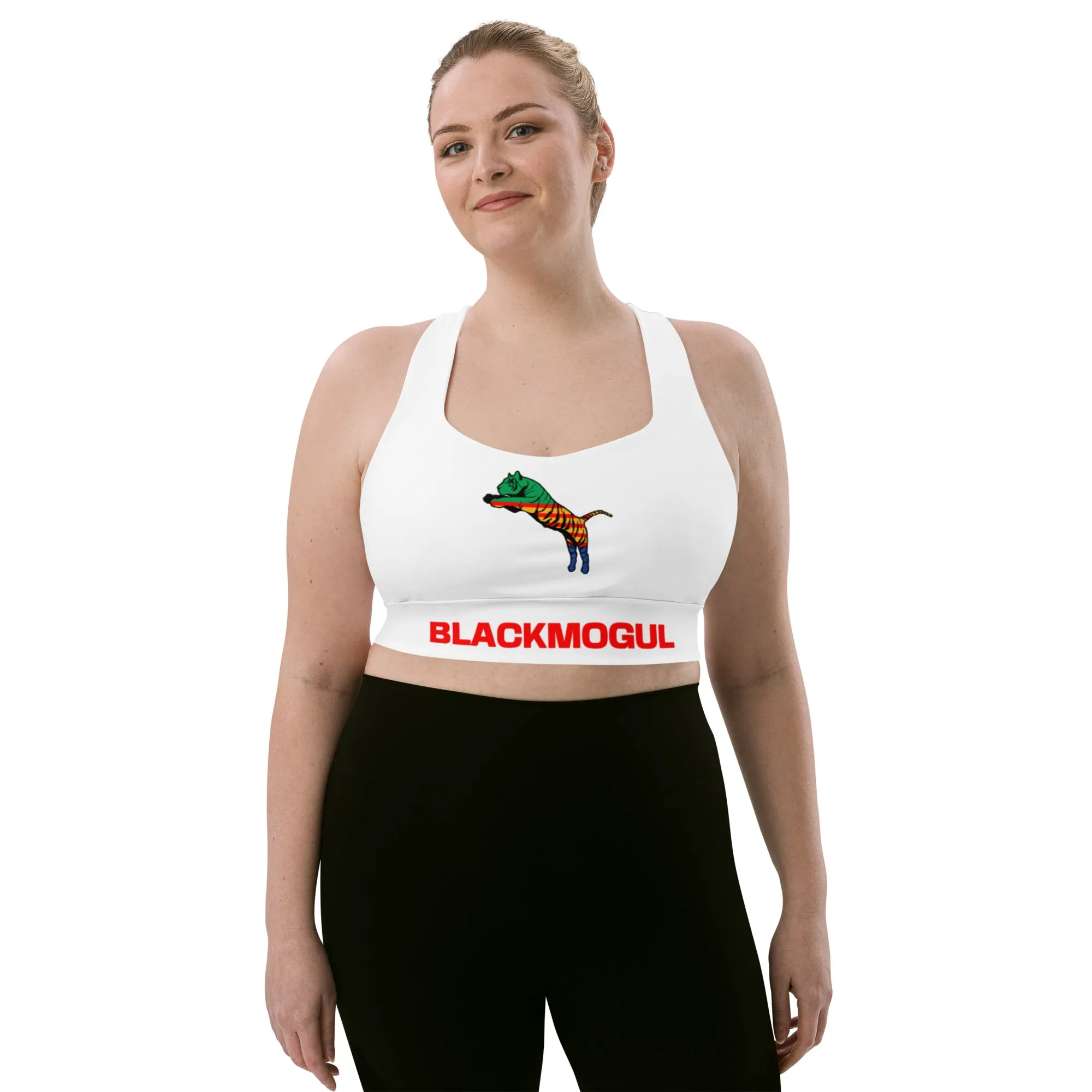 Black Mogul Tigresse' Longline sports bra