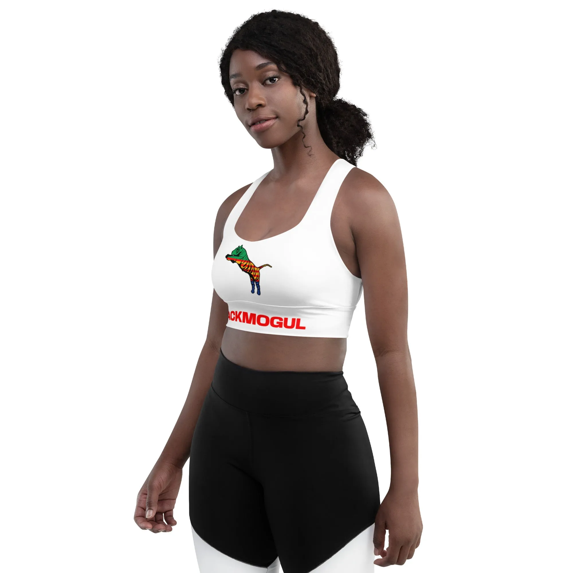 Black Mogul Tigresse' Longline sports bra