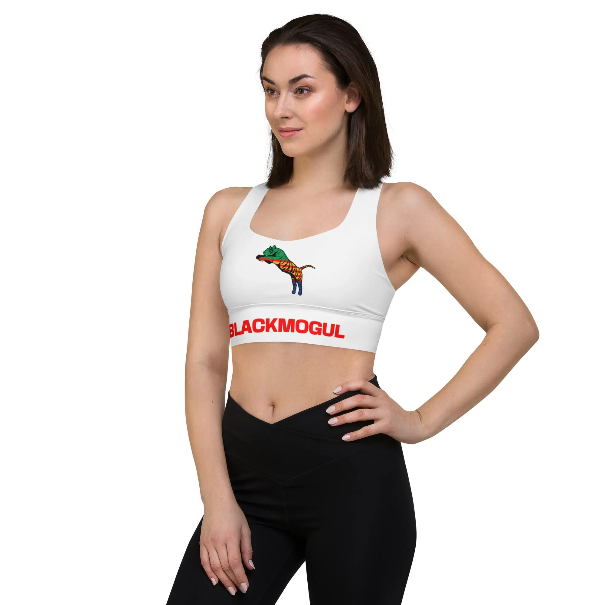 Black Mogul Tigresse' Longline sports bra