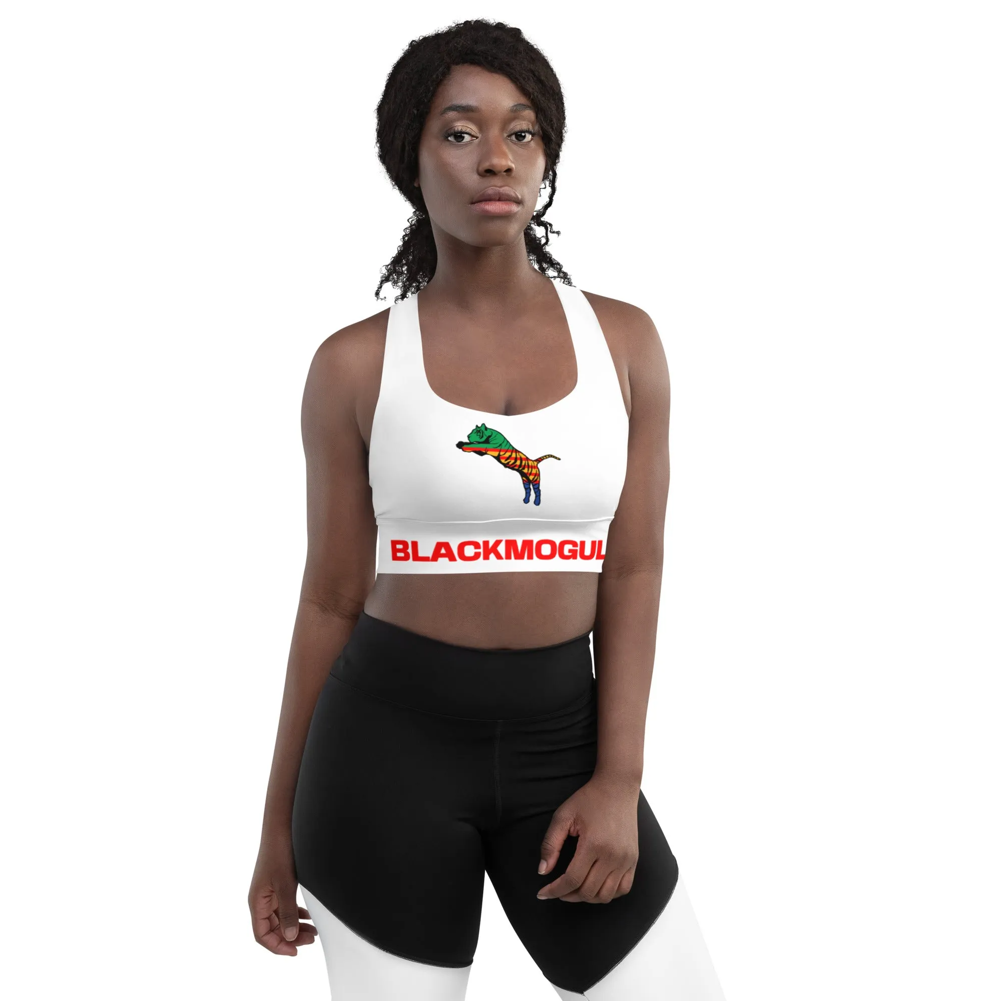 Black Mogul Tigresse' Longline sports bra