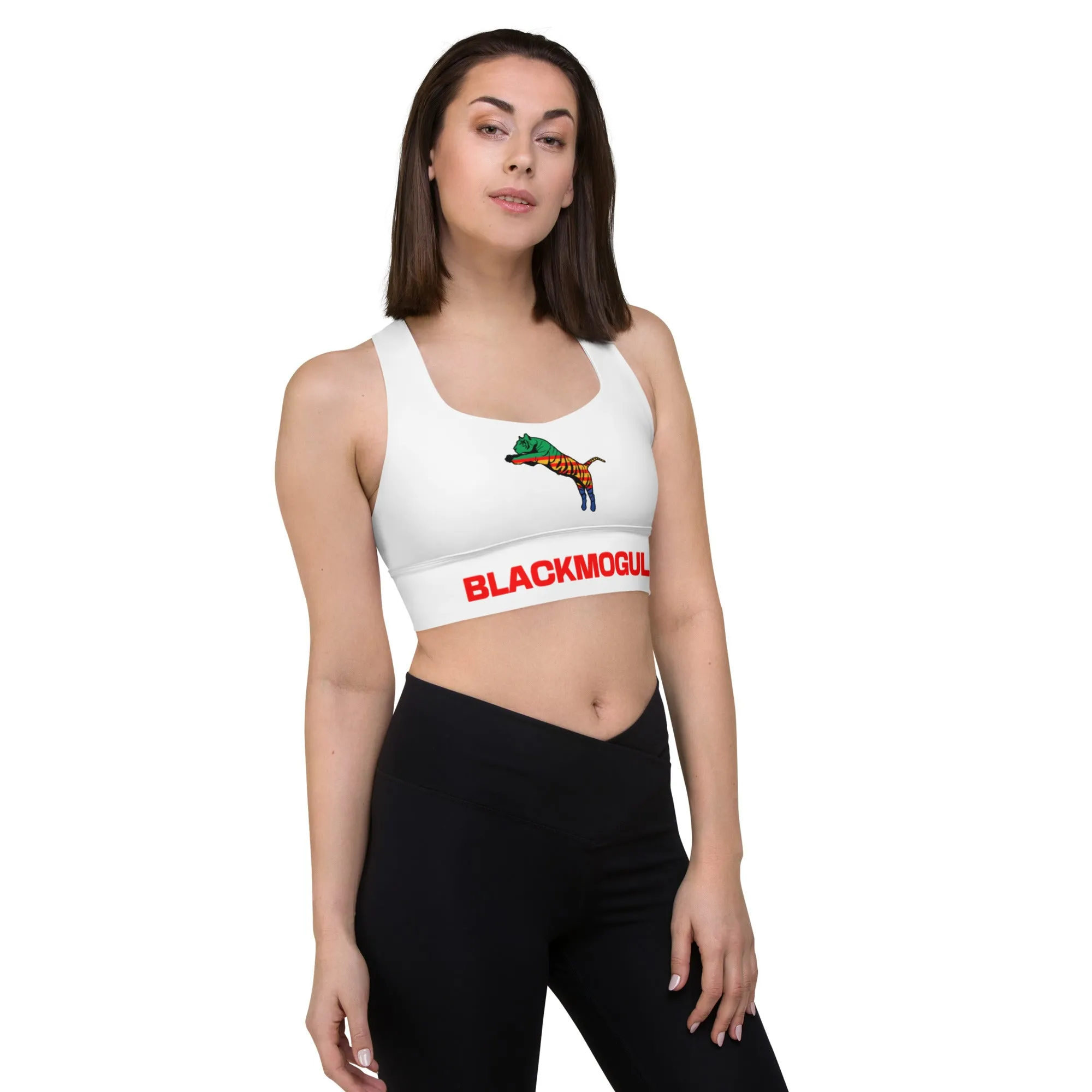 Black Mogul Tigresse' Longline sports bra