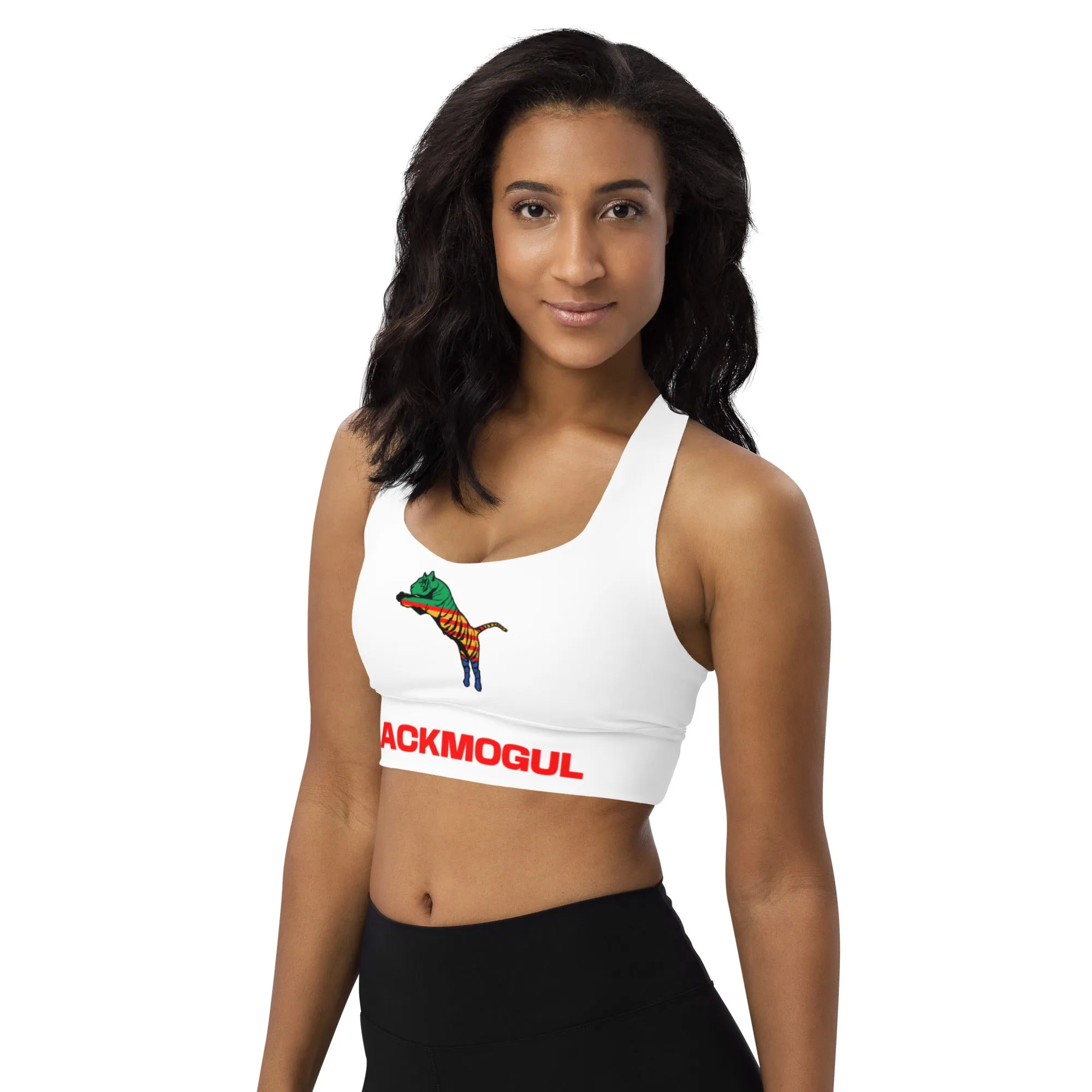 Black Mogul Tigresse' Longline sports bra