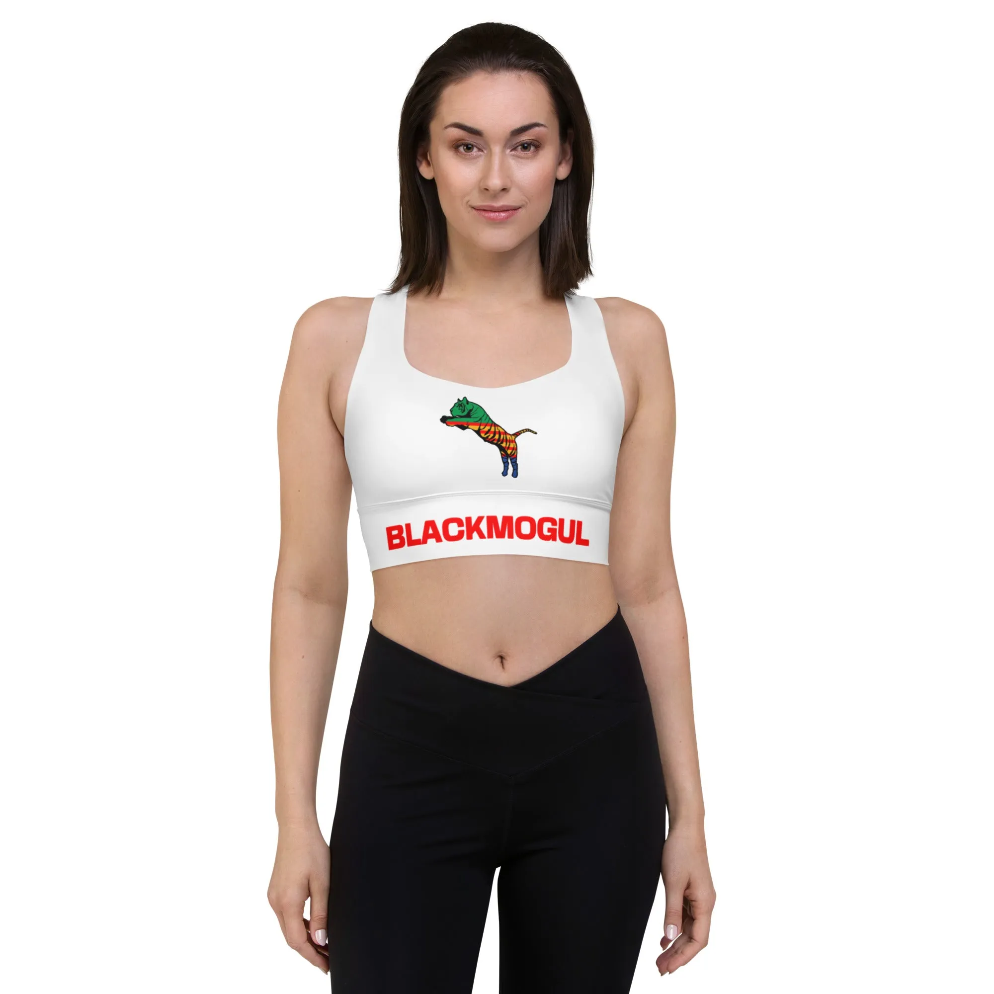 Black Mogul Tigresse' Longline sports bra
