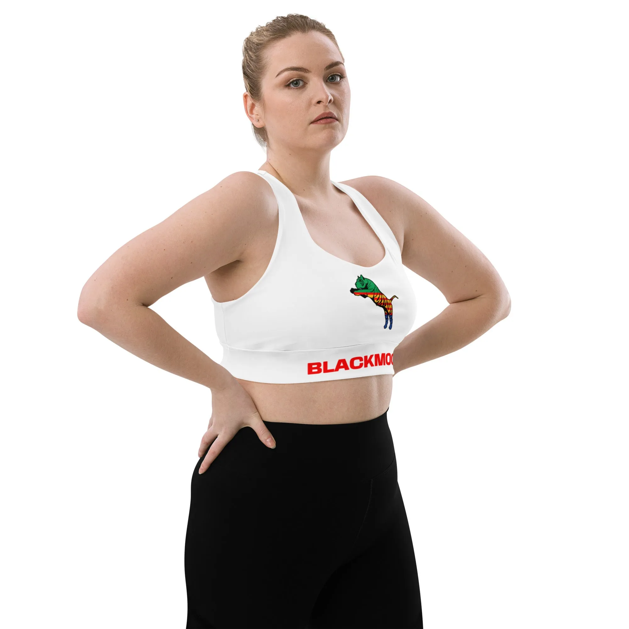 Black Mogul Tigresse' Longline sports bra