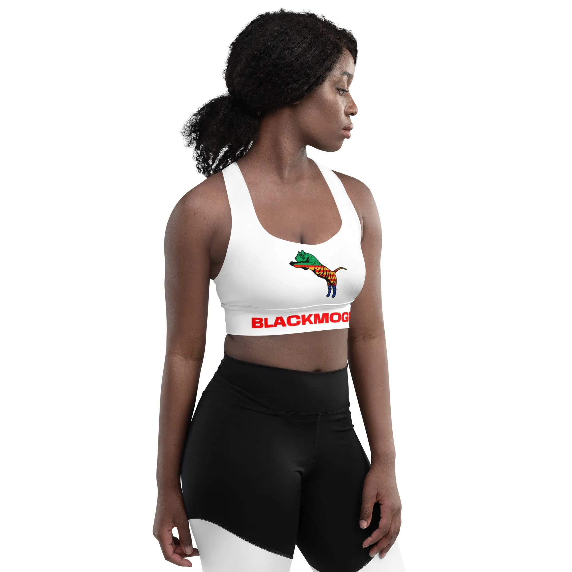 Black Mogul Tigresse' Longline sports bra