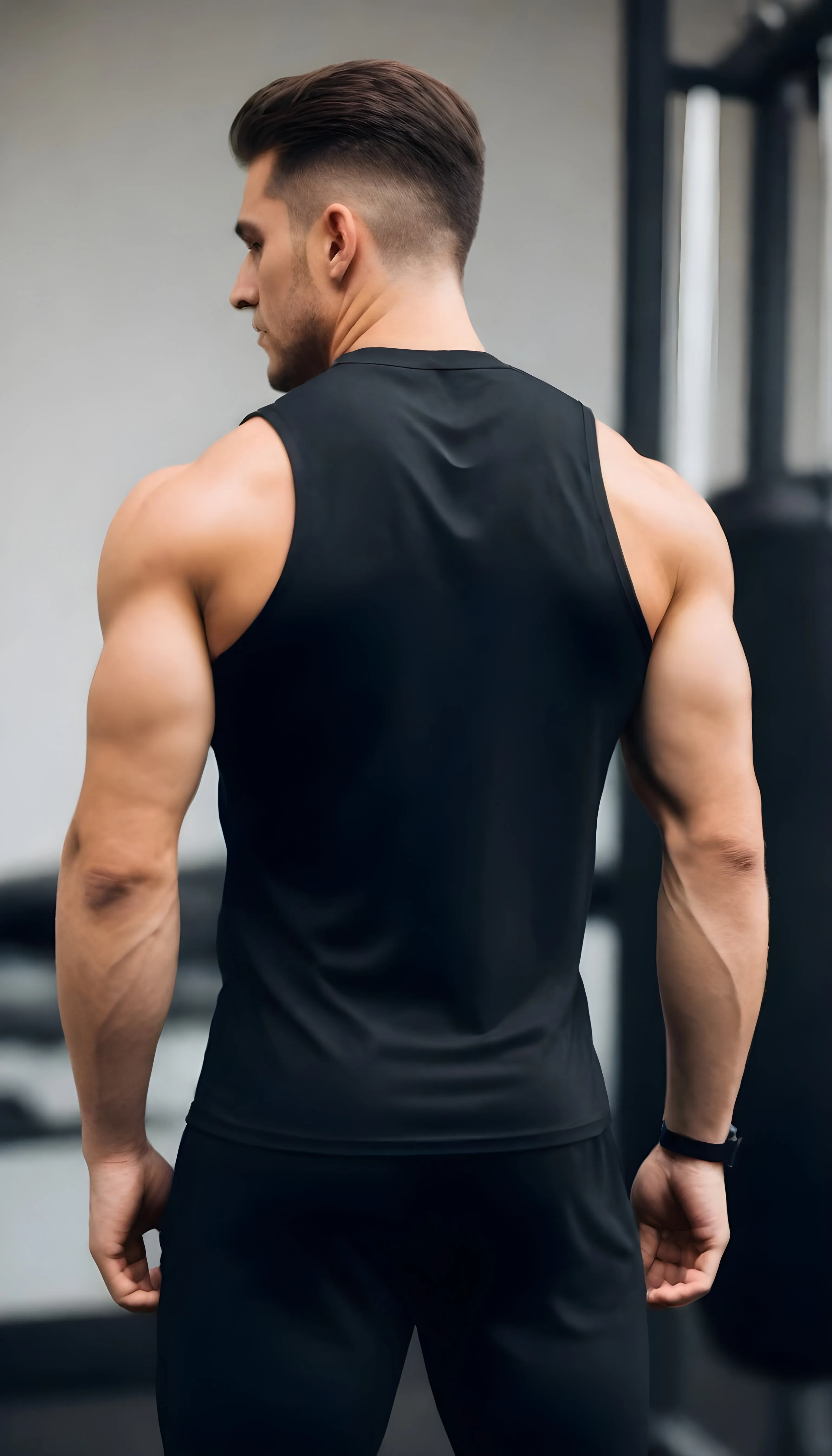 Black StrongFlex Elite Tank - Apple Cut