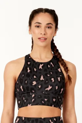 Blush Leopard Crop Bra