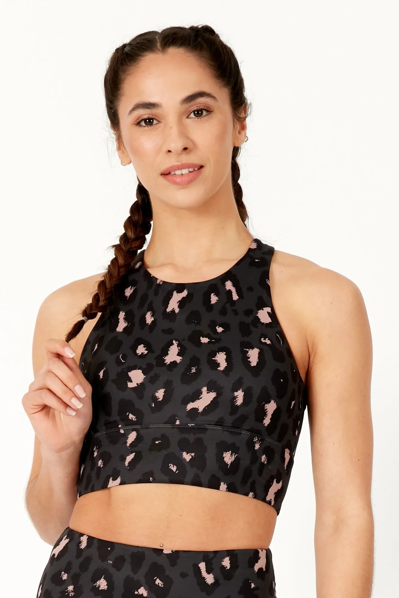 Blush Leopard Crop Bra