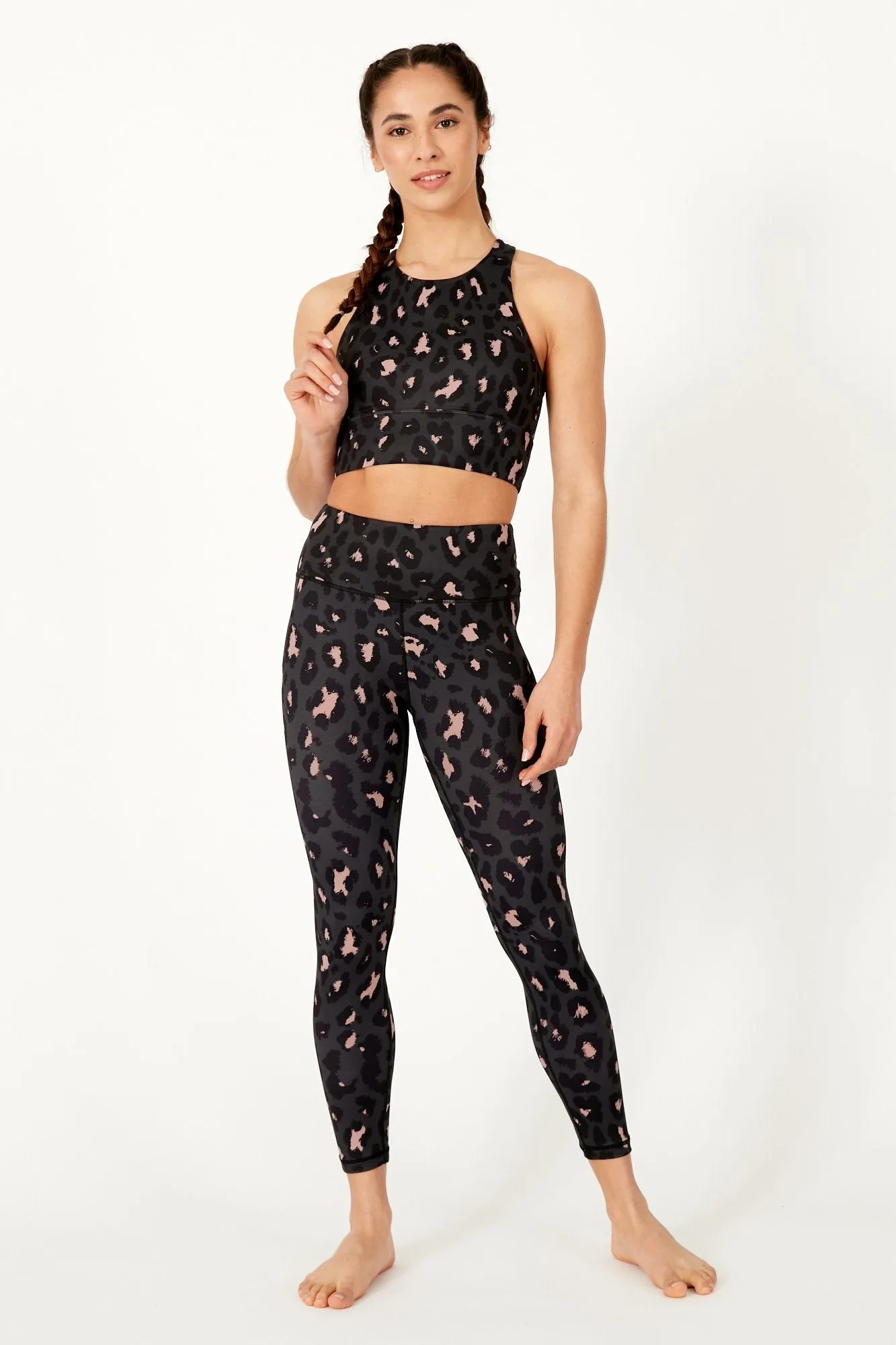 Blush Leopard Crop Bra