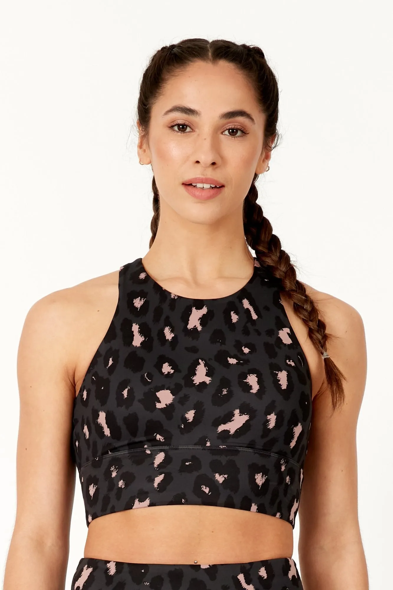 Blush Leopard Crop Bra