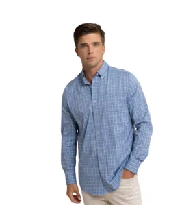 brrr Intercoastal Pettigru Plaid Long Sleeve Sport Shirt