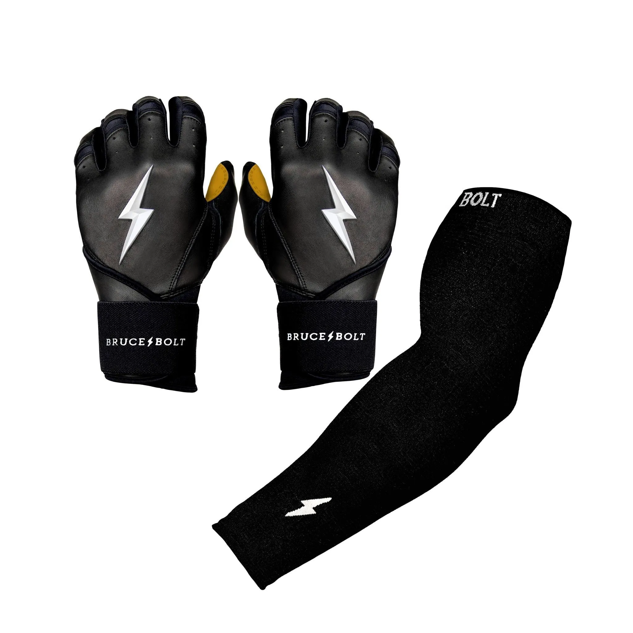 BRUCE BOLT Graduated Compression Premium Arm Sleeve - BLACK