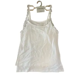 CALVIN KLEIN Cami Athletic Gym Tank Top in White 2PACK