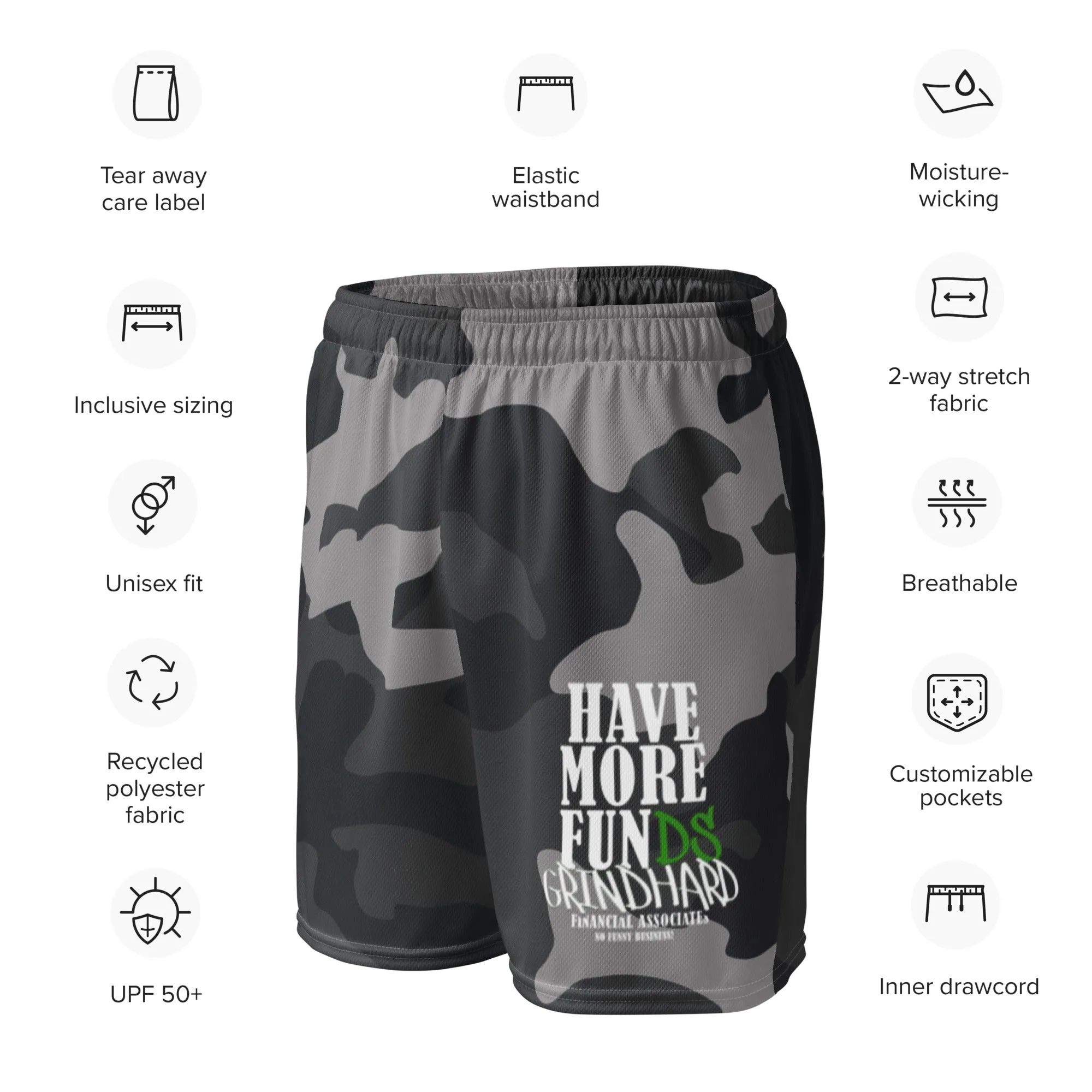 Camo mesh shorts