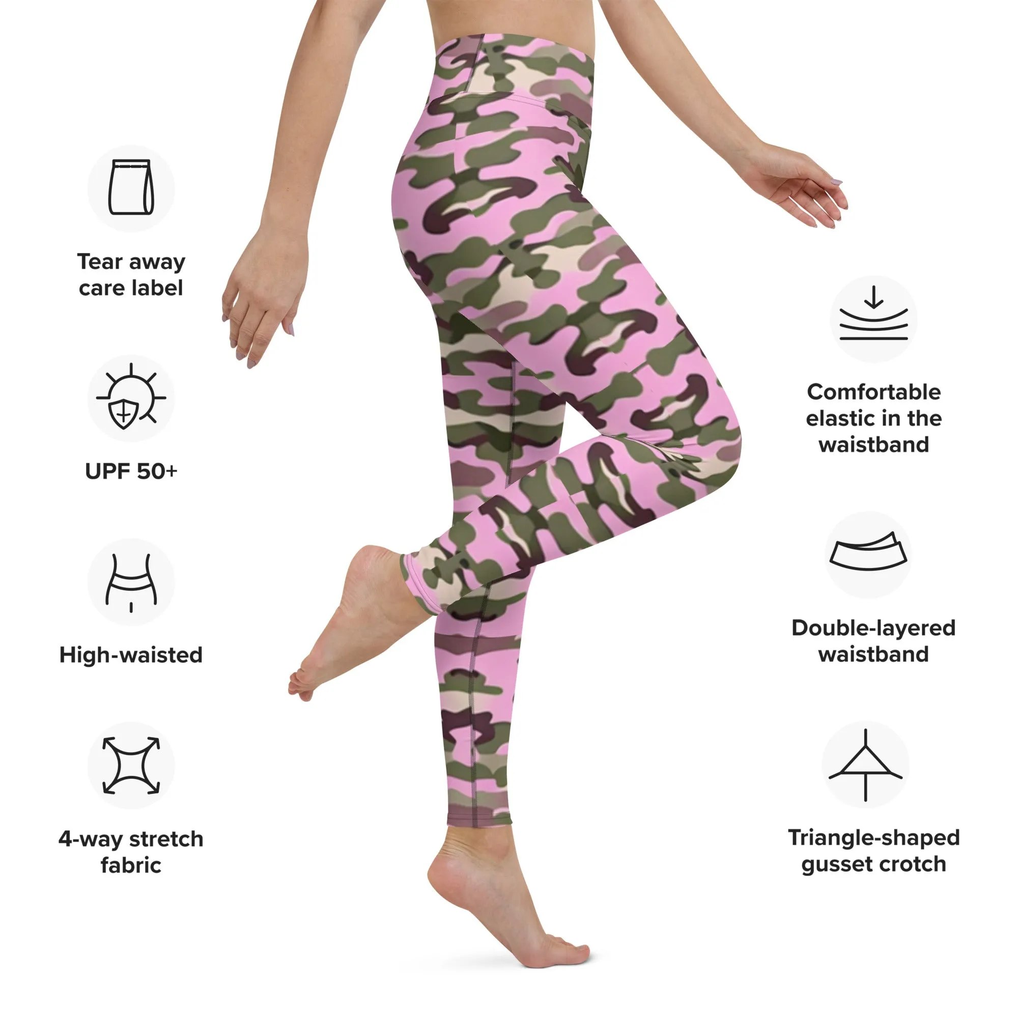 Camo Print Yoga Leggings  |   Fashionable & Comfortable