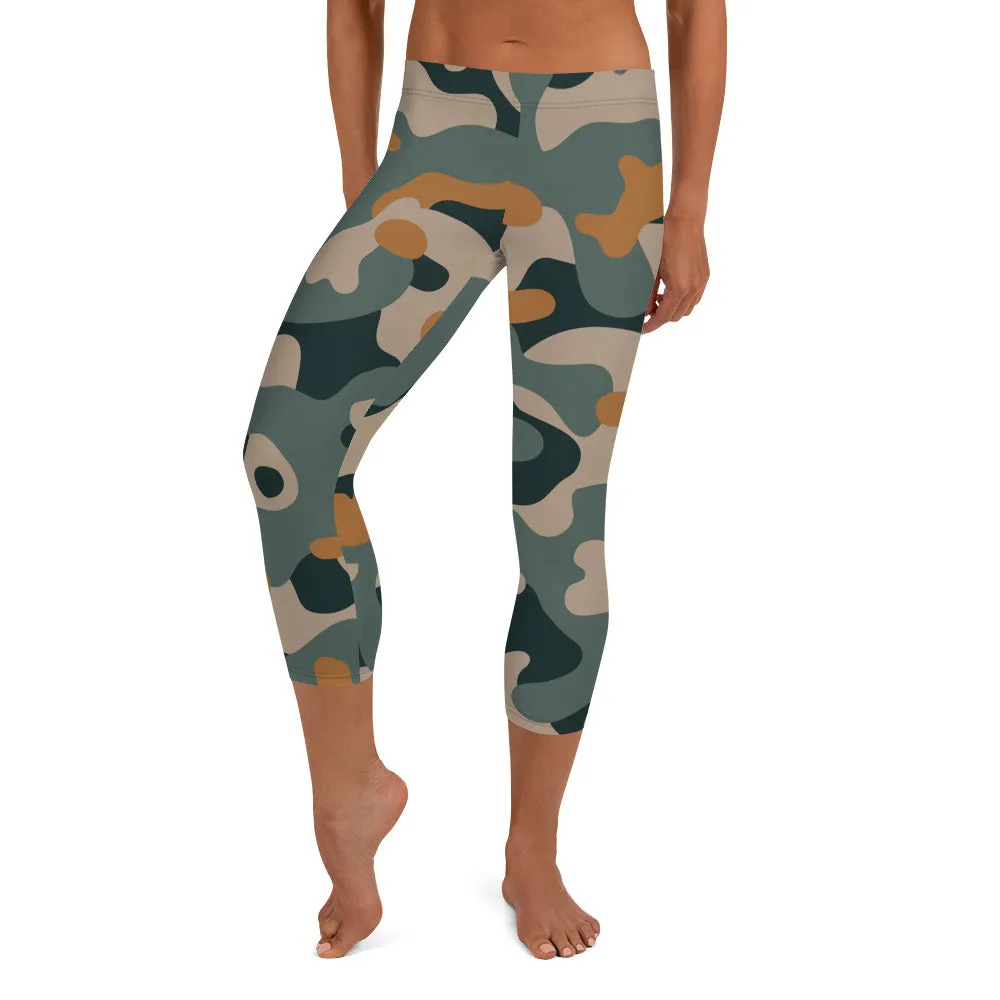 Camouflage Capri Leggings