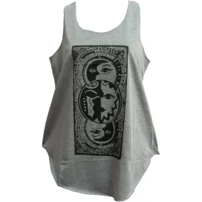 Celestial Yoga Trendz Sun & Moon Sleeveless T-Shirt Tank Top