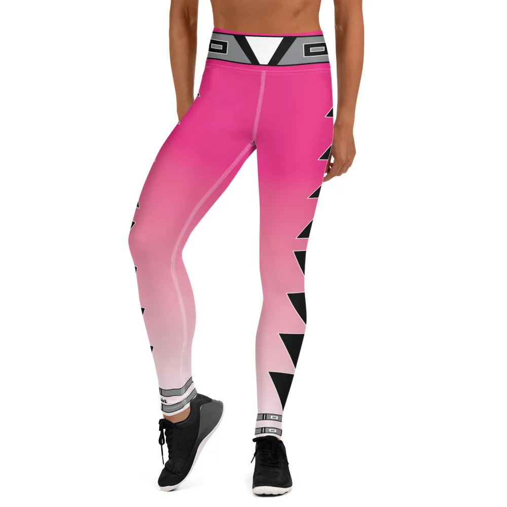 Centered Pink Fade Yoga Leggings