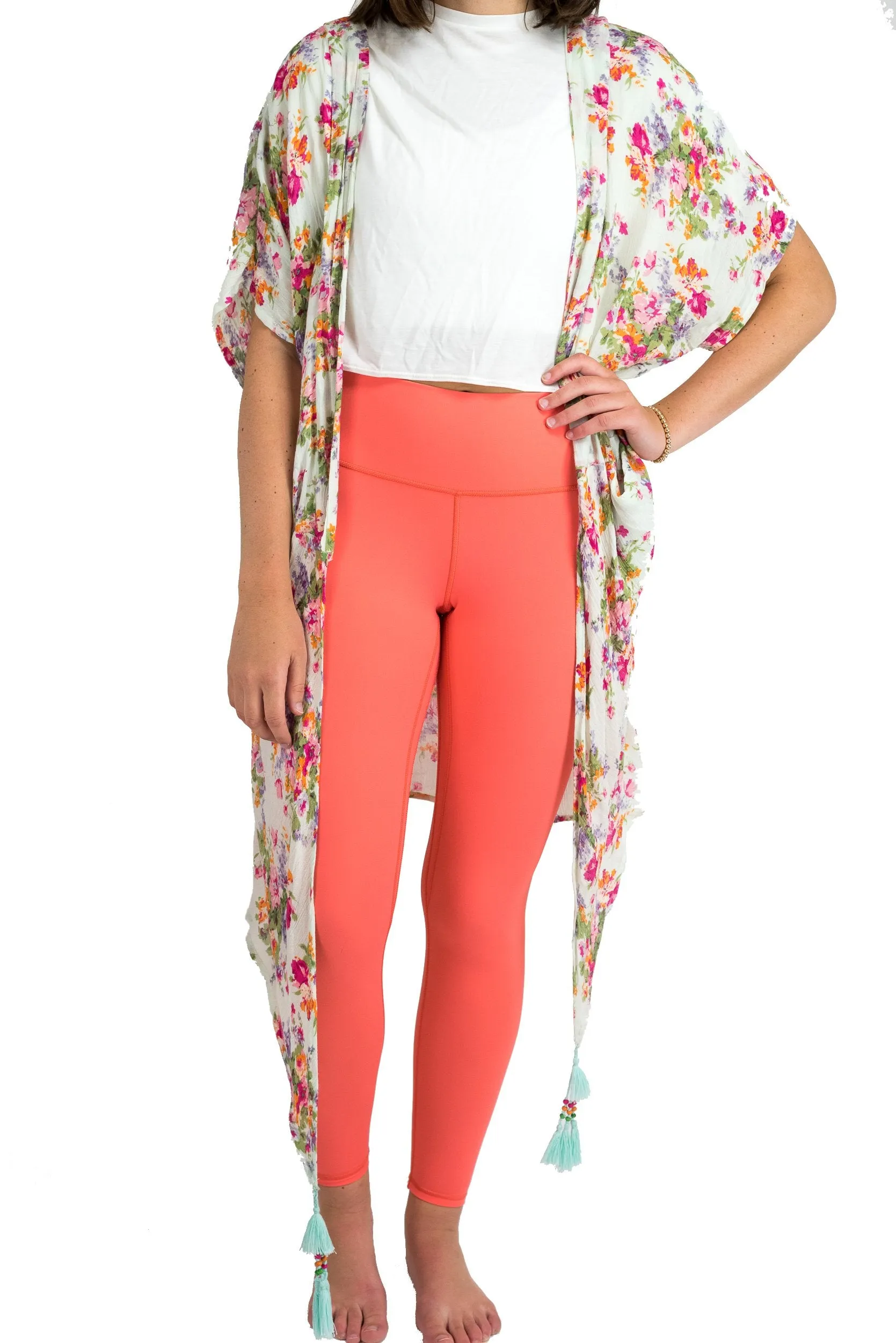 Comfort Legging in Neon Coral
