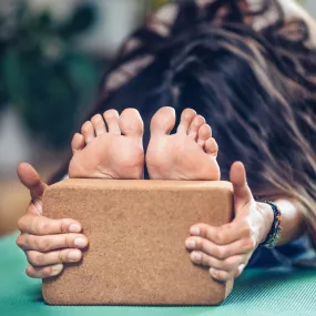 Cork Yoga/Pilate Bricks | Textured | Supportive & Durable | Rounded Corners