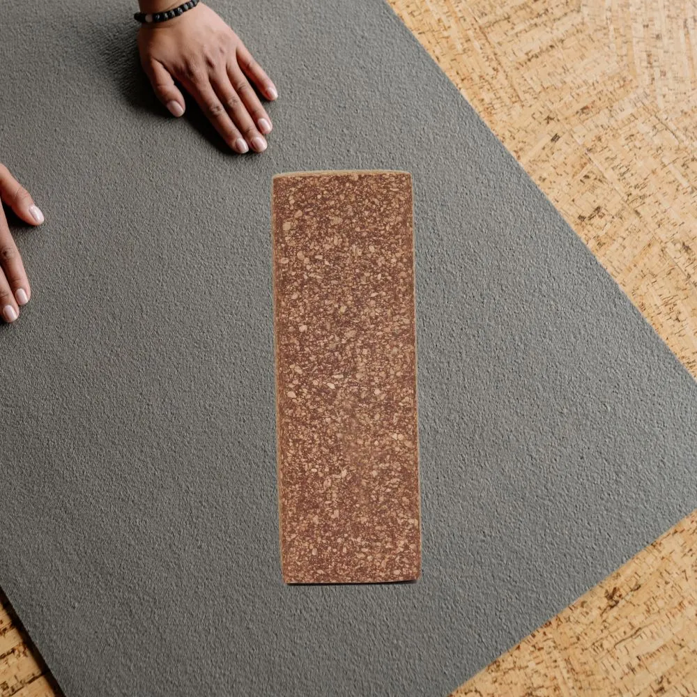 Cork Yoga/Pilate Bricks | Textured | Supportive & Durable | Rounded Corners