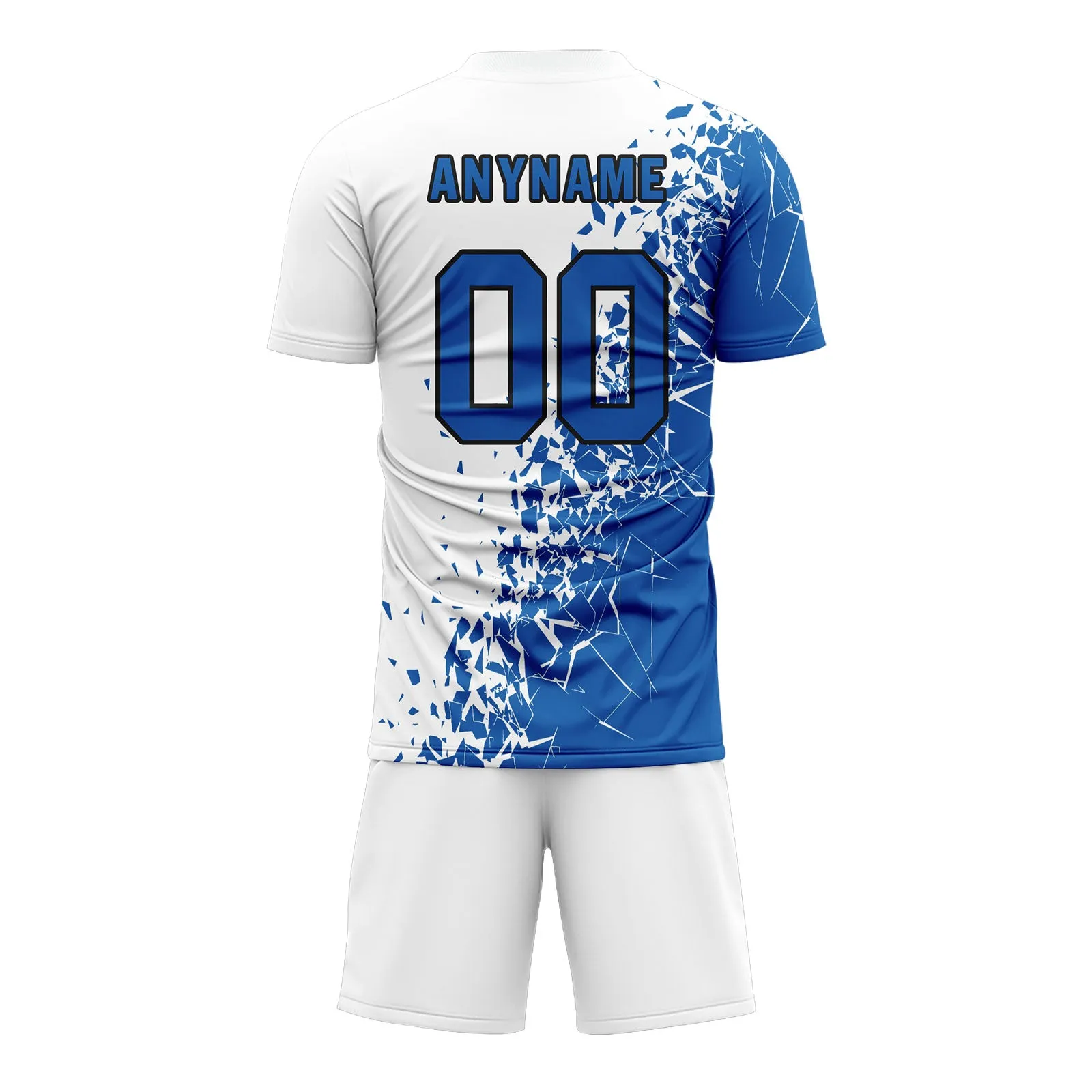 Custom Blue White Soccer Sets Jersey Personalized SCJ101-D28008
