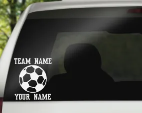 Custom Soccer Ball Car Window Decal