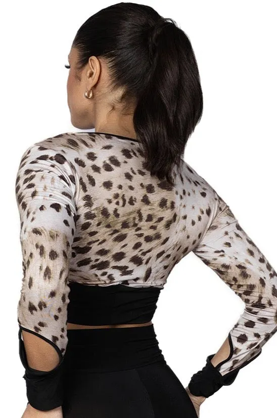 Dance America AT2402 Women's Active Wear Ballroom or Latin Practice Dance and Fitness Workout Crop Top in Stock