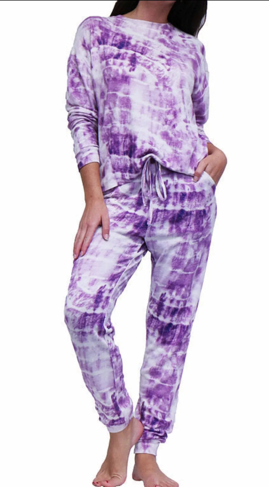 Electric Purple Lounge Set - Top & Joggers