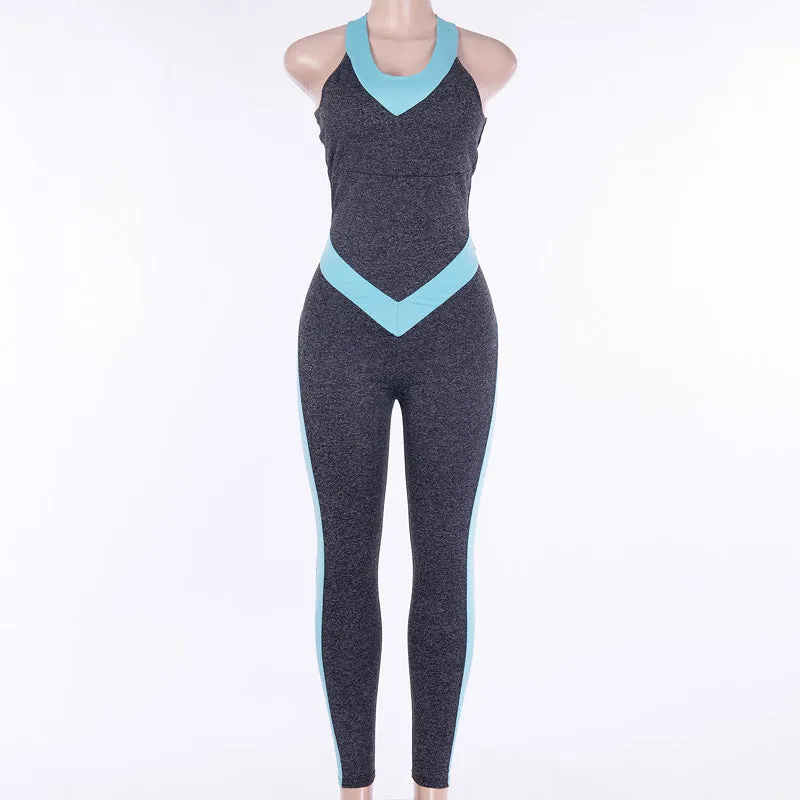 ENERGY GIRLS OPEN BACK YOGA BODYSUIT IN GREY