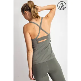 FINAL SALE Active Yoga Padded Tank Top in Curvy