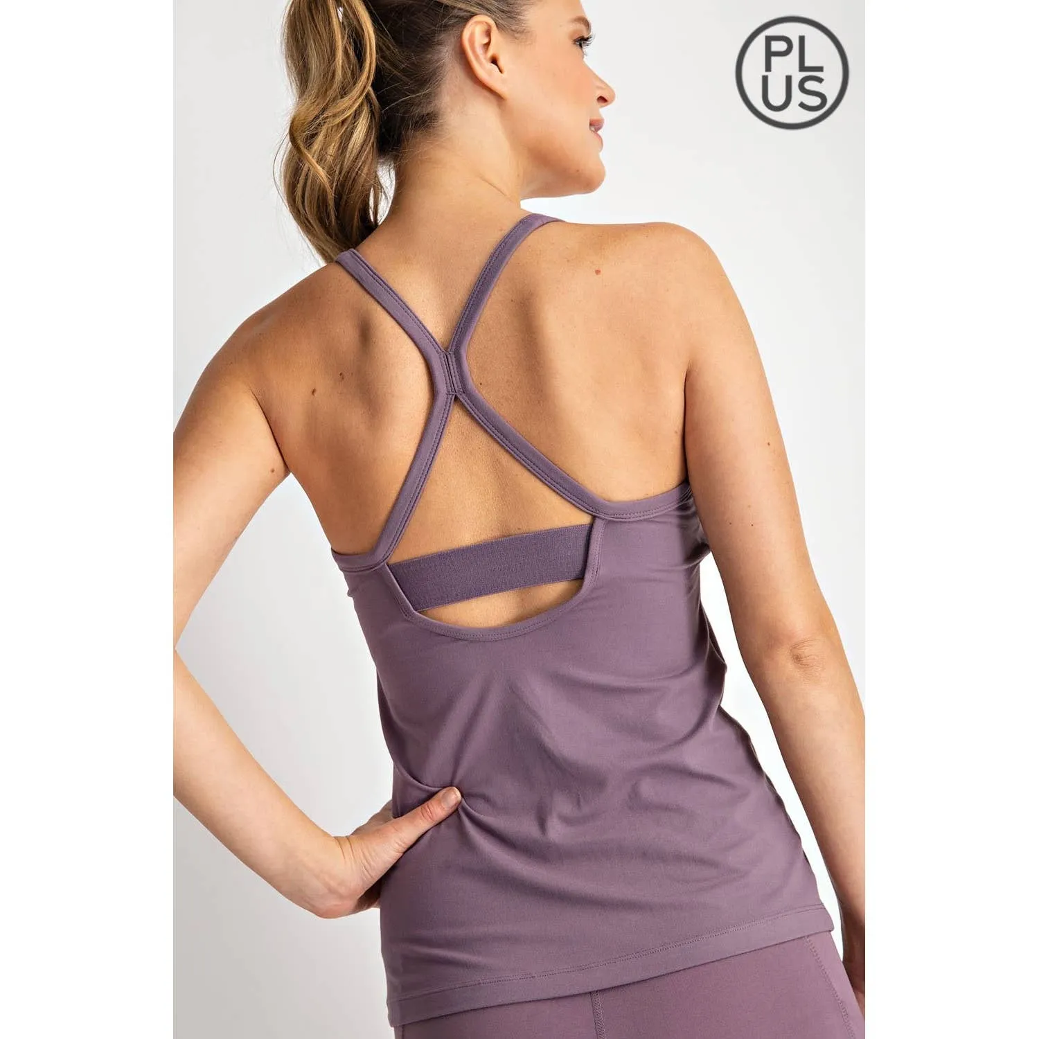 FINAL SALE Active Yoga Padded Tank Top in Curvy
