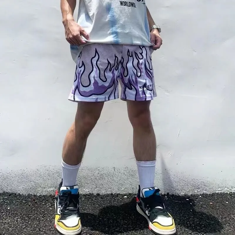 Flame Aesthetic Basketball Shorts Unisex