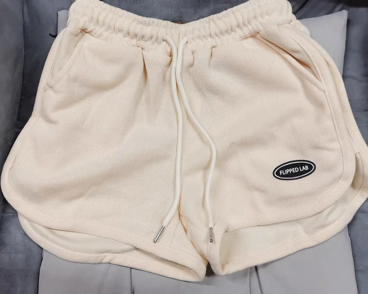 FLIPPED LAB-Athletic Shorts for Women, Quick Dry Running Shorts with Pockets High Waisted Workout Gym Sports Shorts