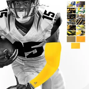 Football | Compression Arm Sleeves - Gold