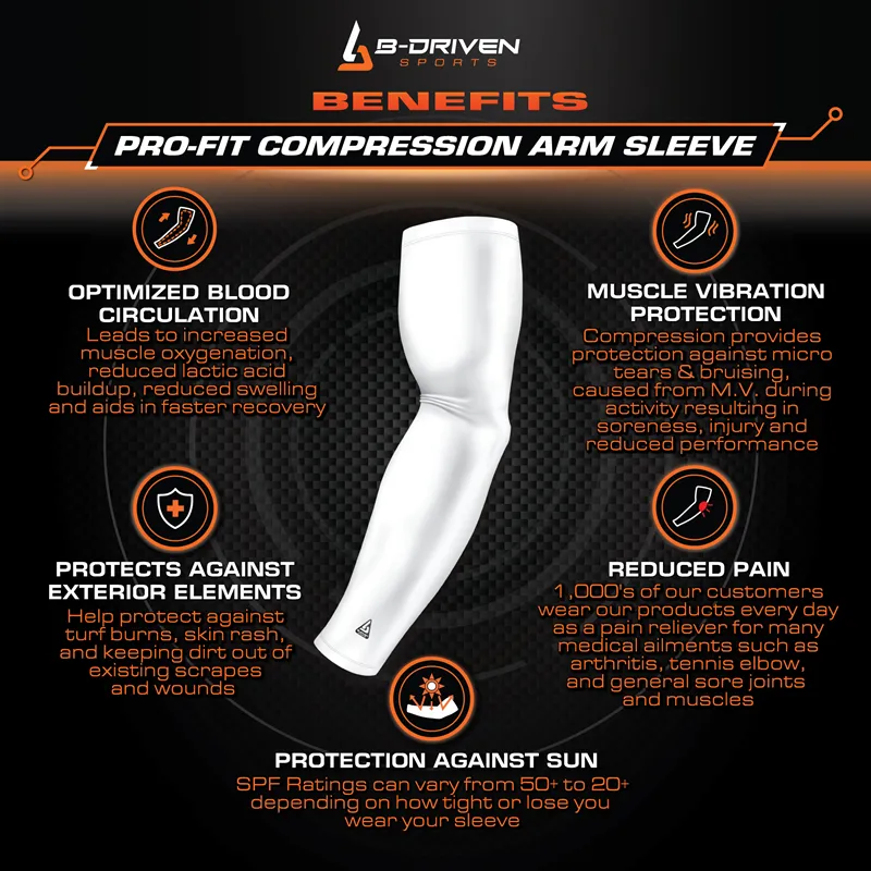 Football | Compression Arm Sleeves - Gold