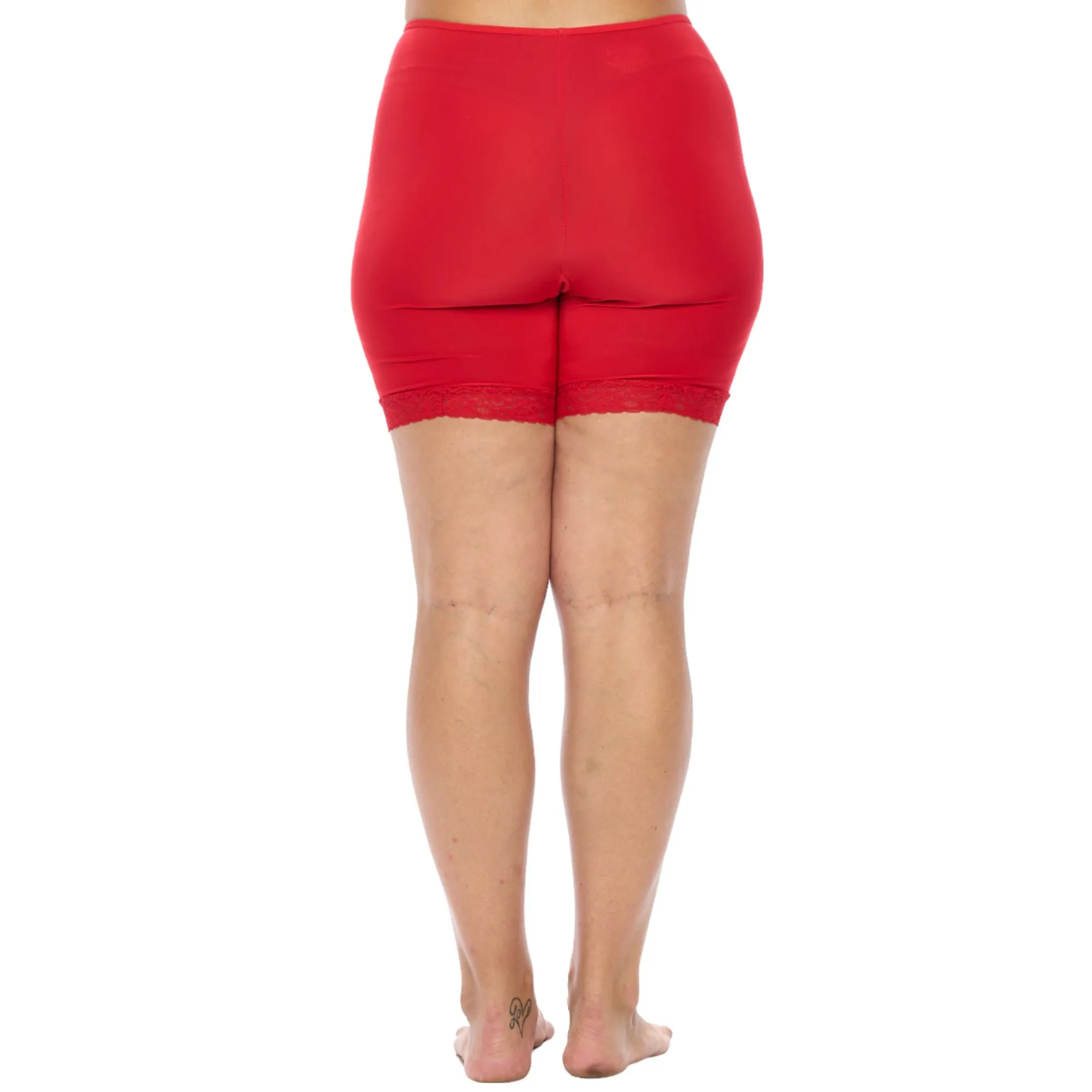 Fusion Moisture Wicking Anti Chafing Shortlette Slipshort 9" | Red