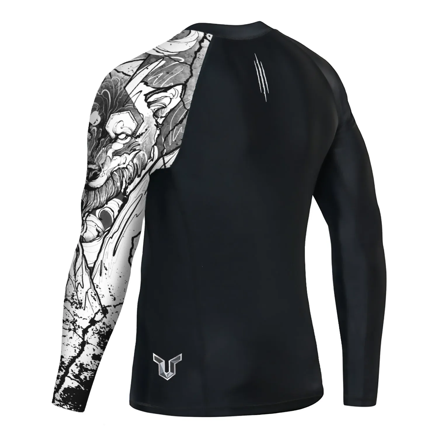 Graphic 2.0 UPF50  Long Sleeve Rash Guard for Men - Tattoo Wolf