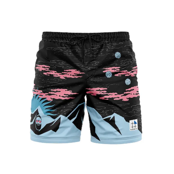 Great Smoky Mountain Invitational Black 5" Men's Volley Short with Compression Liner