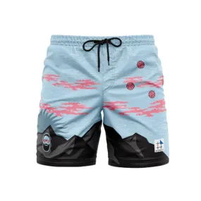 Great Smoky Mountain Invitational Light Blue 5" Men's Volley Short with Compression Liner